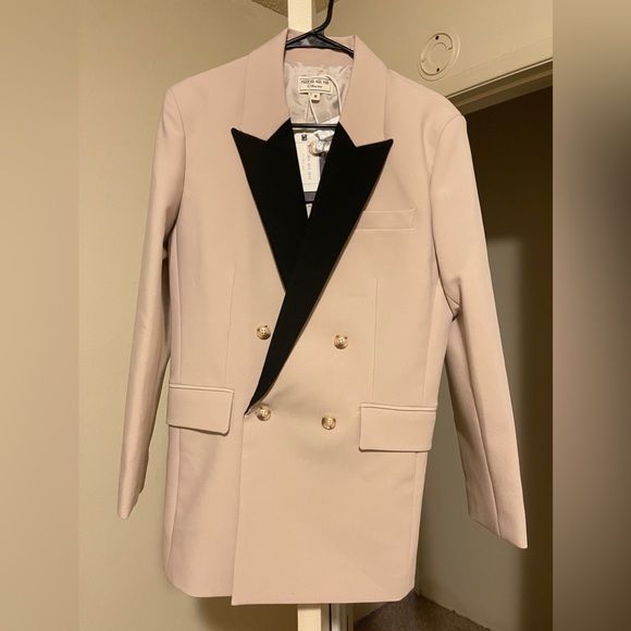 Cream jacket blazer with shoulder pads NWT - Picture 4 of 12